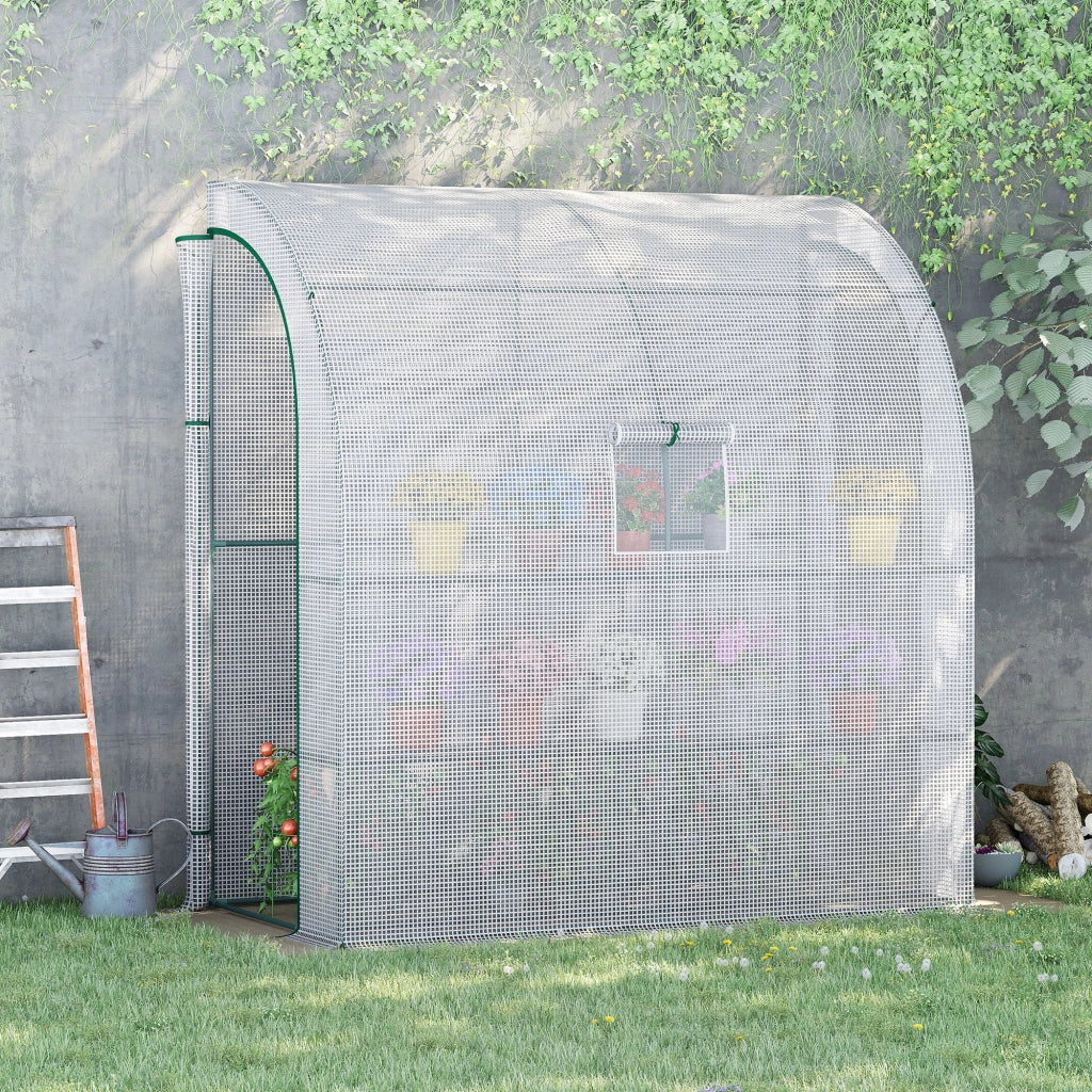 Serra da Giardino con Finestre e Scaffali ¨C Minimal ¨C Bianco 200x100x215 cm
