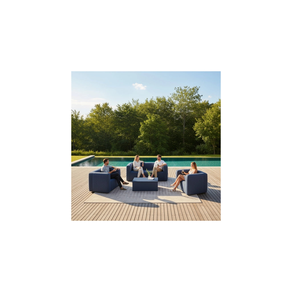 Salotto gonfiabile 5 posti - Terracotta - Interno ed esterno - Blu