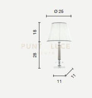 LUME PICCOLO DIDO  1 LUCE OTTANIO E CROMO ATTACCO E14 D.25CM