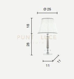 LUME PICCOLO DIDO  1 LUCE OTTANIO E CROMO ATTACCO E14 D.25CM