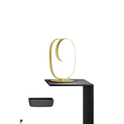 Lampada da tavolo Diva L Oro - Abat-jour LED 17W 3000K 780lm in alluminio e silicone, Diffusione 360 gradi, Dimmerabile integrato - Gealuce