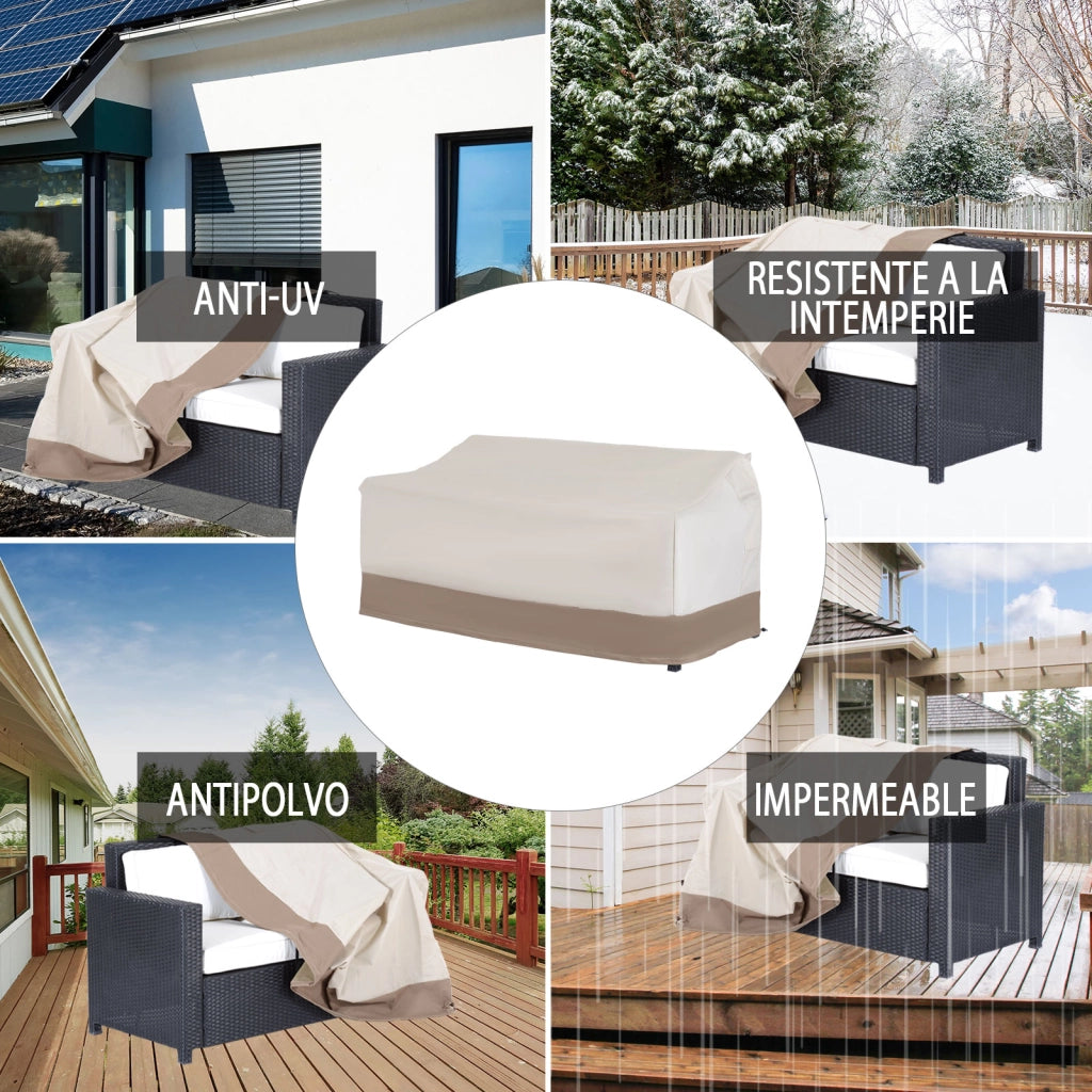 Copridivano per Esterno ¨C Minimal ¨C Grigio 152x87x79cm 600D Oxford