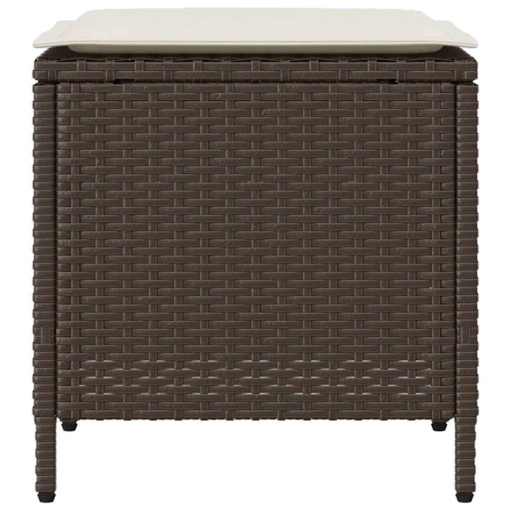 Set Divano da Giardino 4 pz con Cuscini Marrone in Polyrattan 4103864