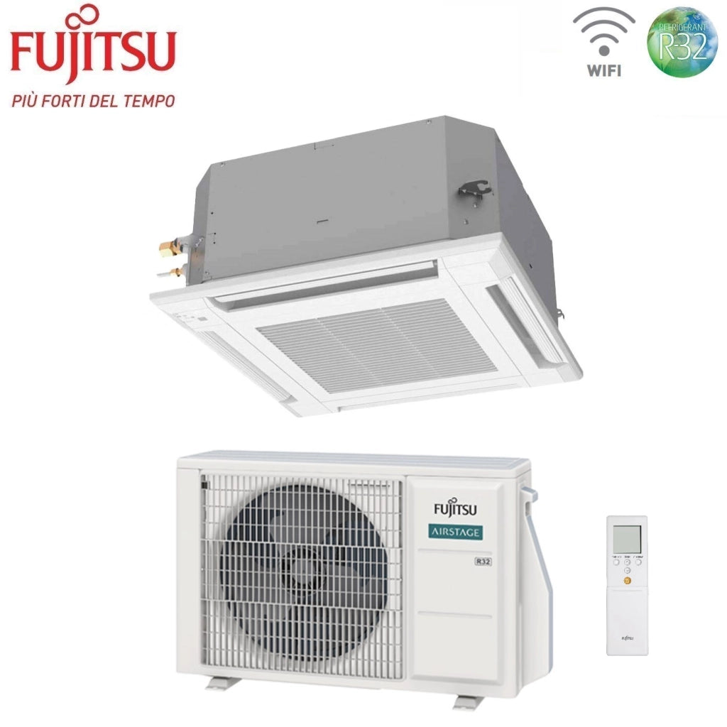 Condizionatore a Cassetta Fujitsu KV 12000 Btu AUXG12KVLA R-32 Wi-Fi Optional con Griglia e Telecomando