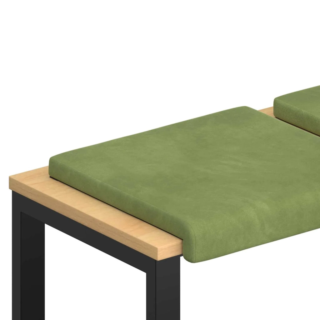 Cuscino per panchina 2 pcs Velluto Verde chiaro 42043024