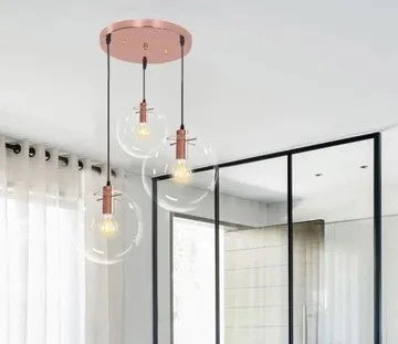 Lampada Da Soffitto Pensile Di Vetro Lassi 20+25+30 Cmd