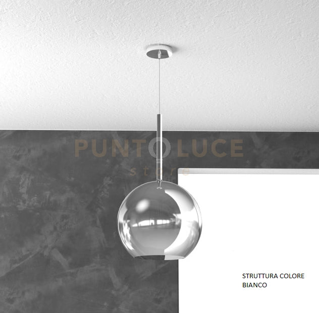 SOSP. BIANCO 1 LUCE GRANDE CROMO 1155BI-SG-CR