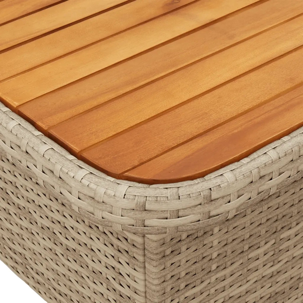 Set da Pranzo da Giardino 2 pz con Cuscini Beige in Polyrattan 3277370