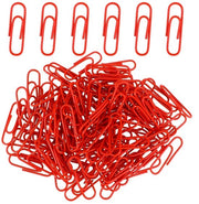 Paperclip giallo 200 pezzi - Paperclip colorato - Dimensione piccola 28 mm - Sostenibile - Smaltato in acciaio inossidabile - Materiale per ufficio - Materiali per ufficio