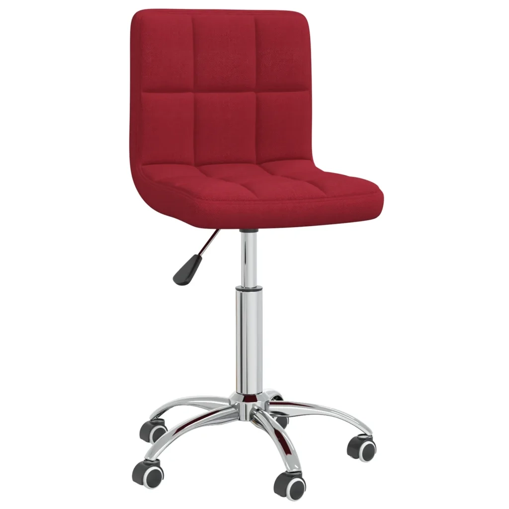 Sedia da Ufficio Girevole Rosso Vino in Tessuto 334321