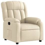 Poltrona | Sedia Relax Reclinabile in Tessuto Crema