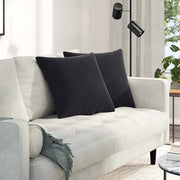Cuscini da Divano 2 pcs Nero 50 x 50 cm Tessuto in Cords 42013977