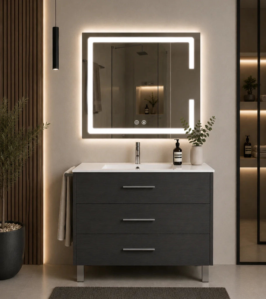 Mobile bagno con lavabo ORIGENBATH RIBERA senza specchio 70x45 cm grafite