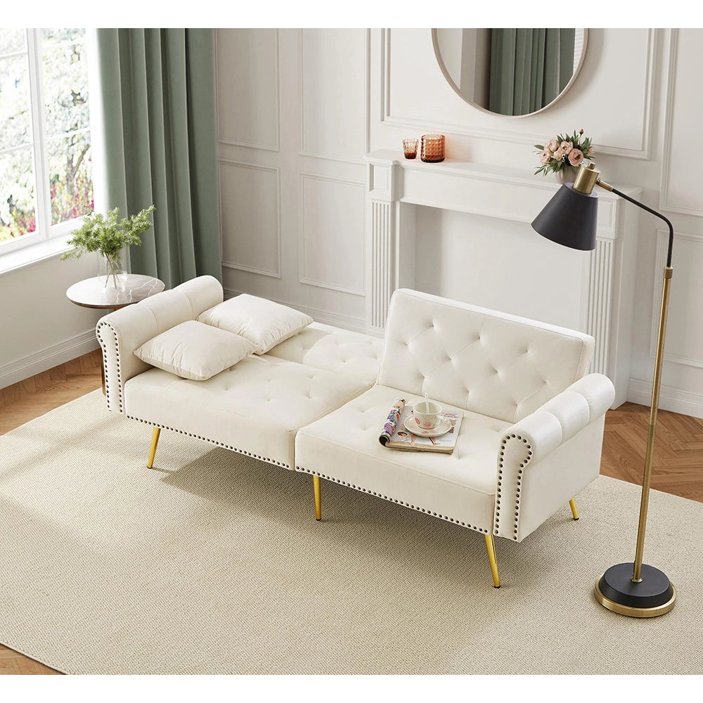 Divano letto 2 posti - Xylo - design moderno, rivestimento velluto