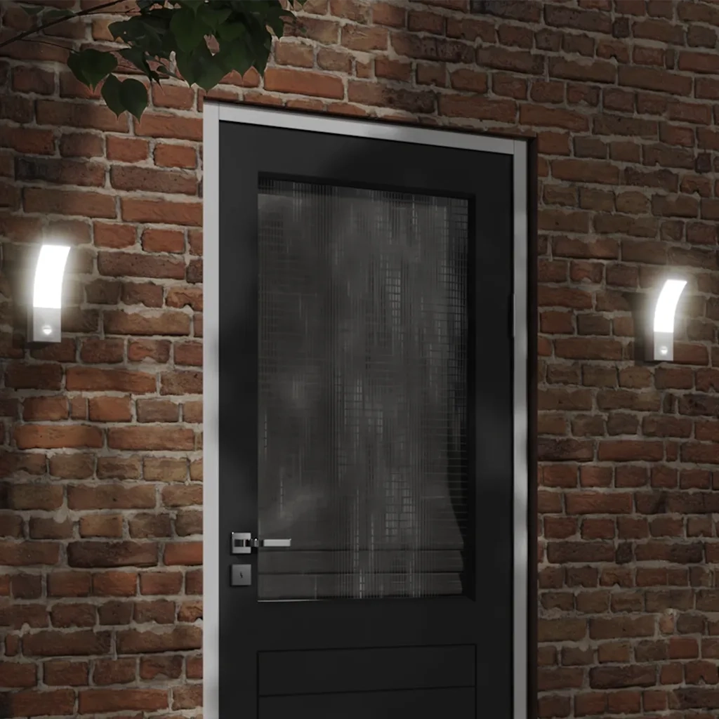 Applique con LED e Sensore Bianca in Alluminio Pressofuso 4006266