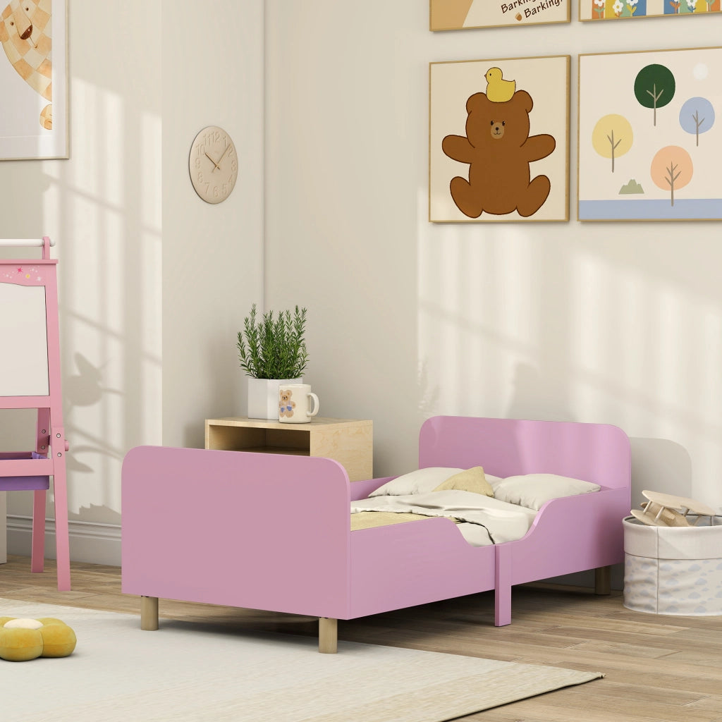Letto singolo per bambini ¨C Minimal ¨C MDF rosa