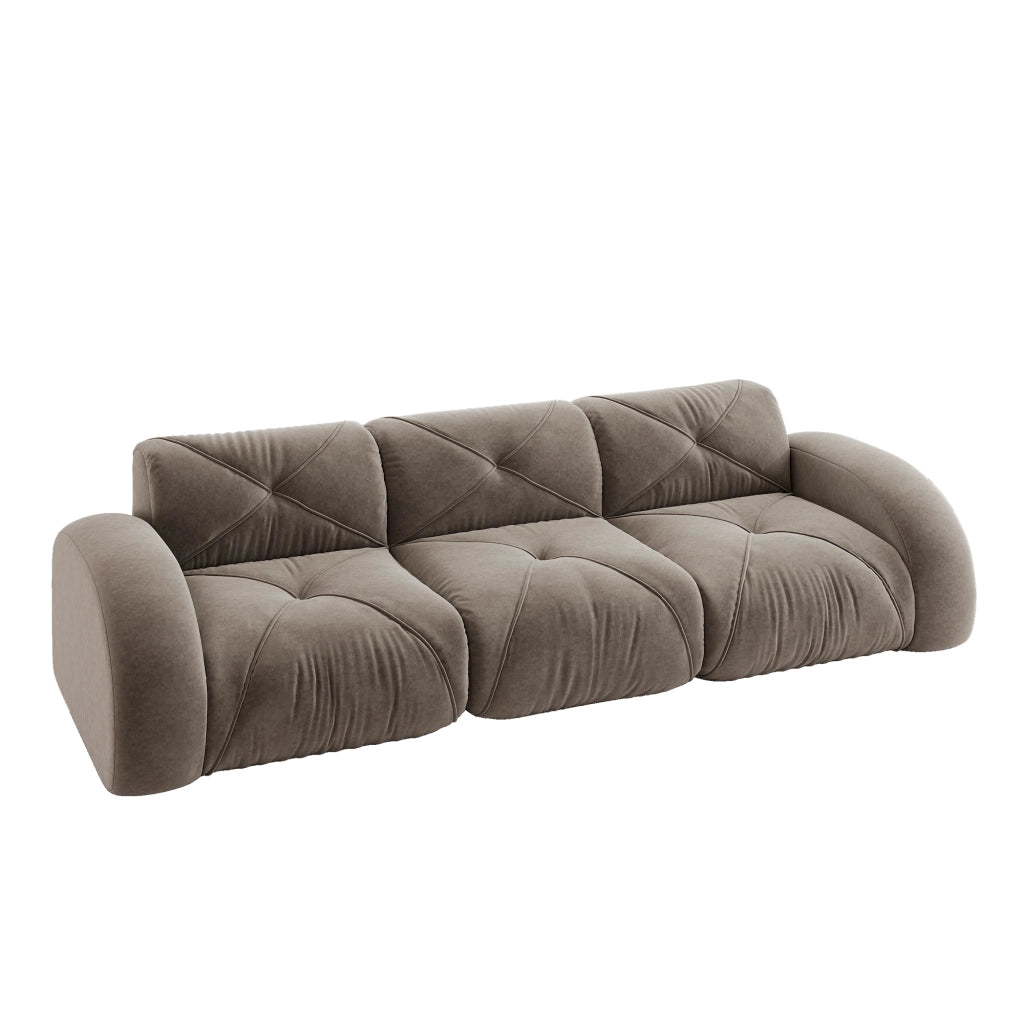 Sofa modulare extra grande senza cornice - Zephmum- 3 posti tessuto Chenille antiscivolo
