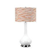 Lampada tavolo ceramica arancio/bianco 69cm E27 Elstead