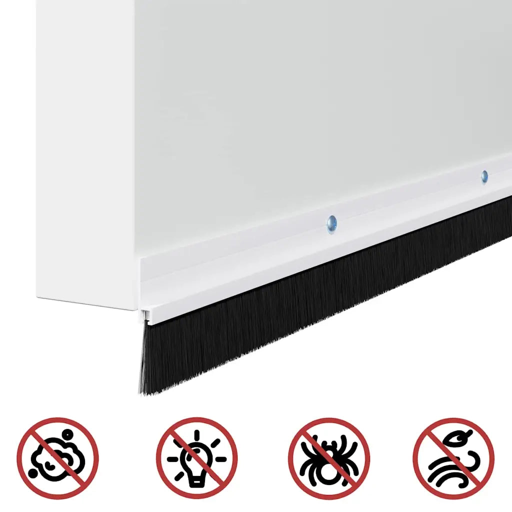 Spazzole per porte a vite 12 pcs Bianco 100 cm 42019542