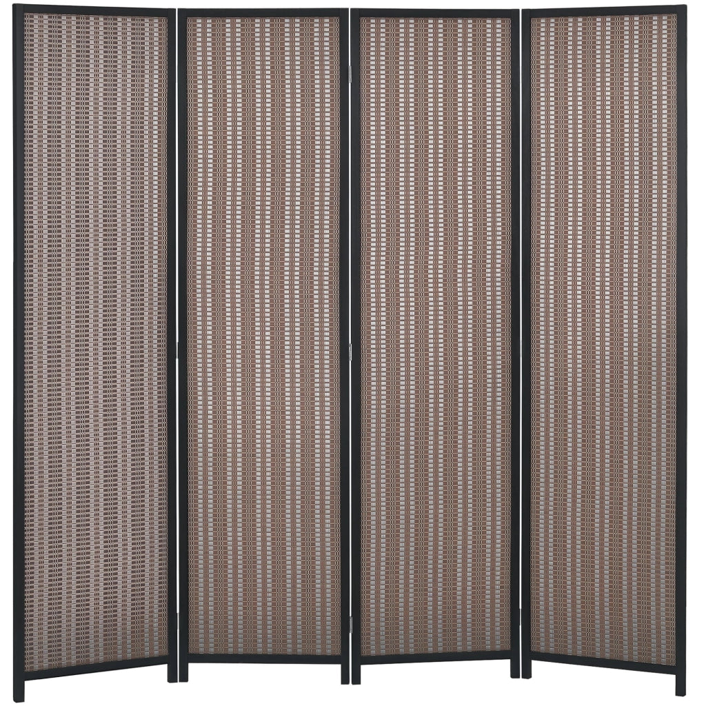Paravento in legno ¨C Minimal ¨C 4 pannelli 180x180 cm marrone