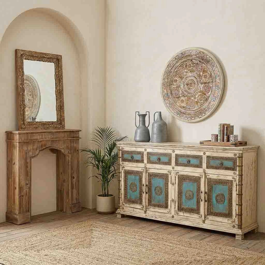 Pannello parete legno multicolore 90x3x90h cm