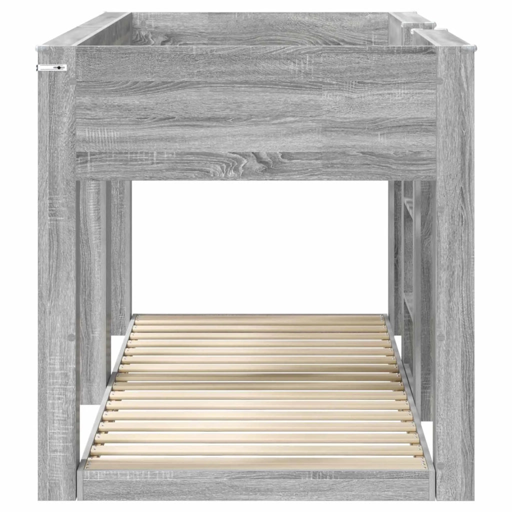 Letto a Castello per Bambini Grigio Sonoma 100 x 200 cm