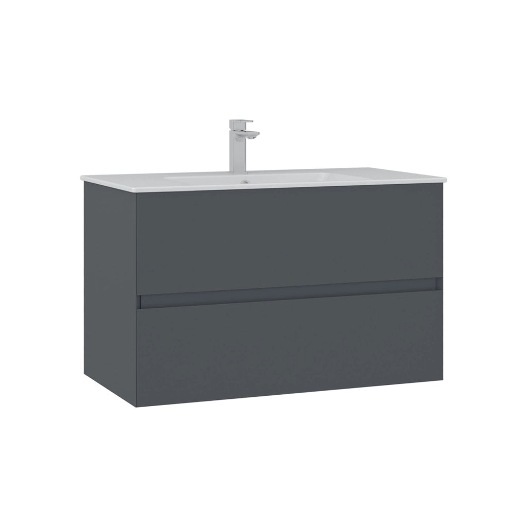 Mobile lavabo "Nest 91 v2" - 91 x 51 x 55 cm - Antracite opaco