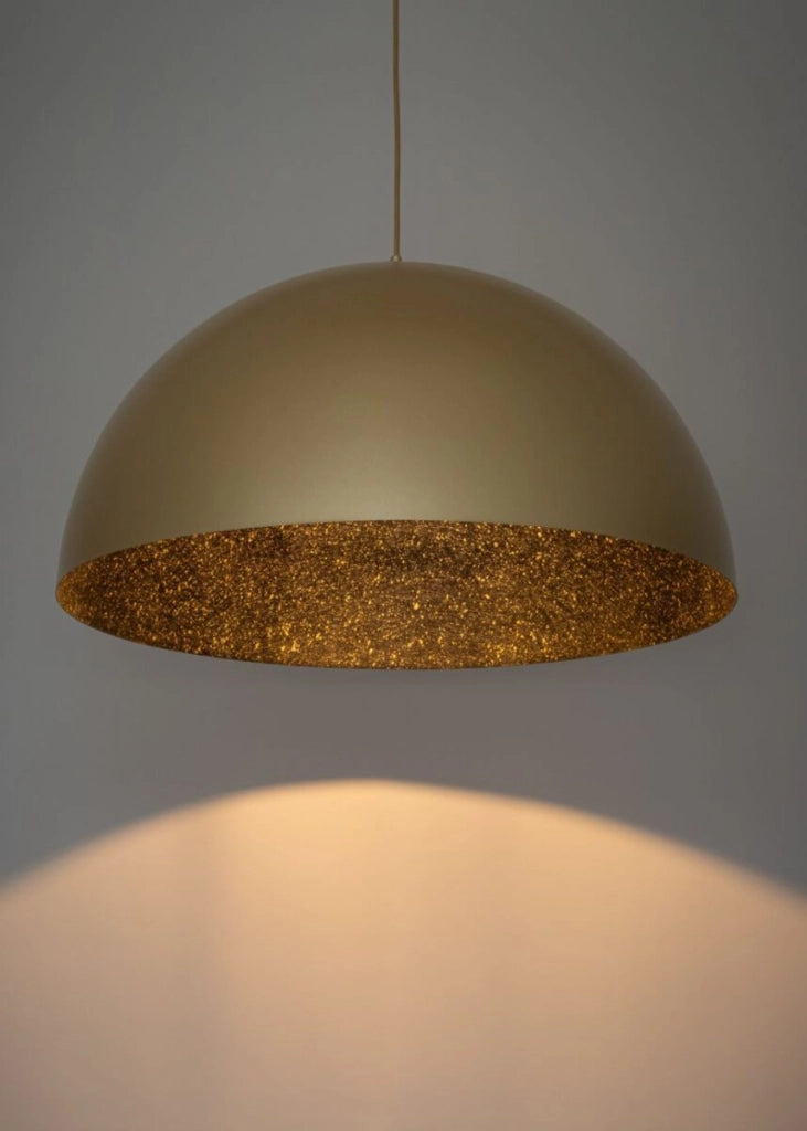 Sospensione Sigma Sfera cupola Ø90 oro/nero E27 15W