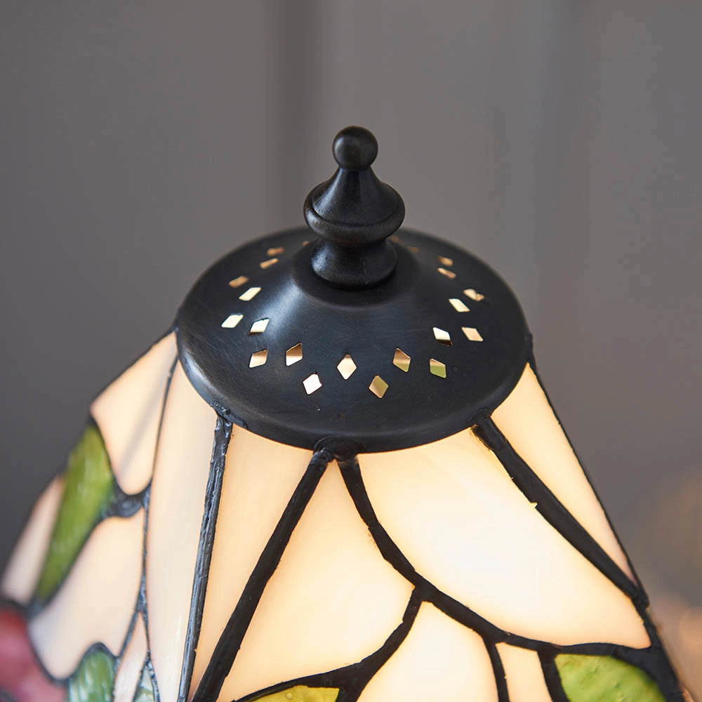 Lampada da tavolo Tiffany Botanica vetro floreale E14
