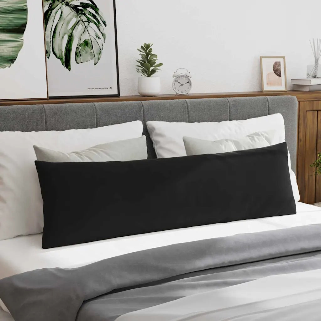 Cuscini da Divano 2 pz | Cuscini per sedie Nero 145 x 40 cm Tessuto in Cords