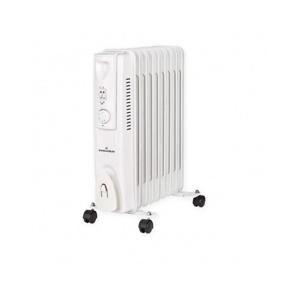 Trade Shop - Radiatore Elettrico Ad Olio 9 Elementi Con Rotelle Da 2000w Basso Consumo Stufa -