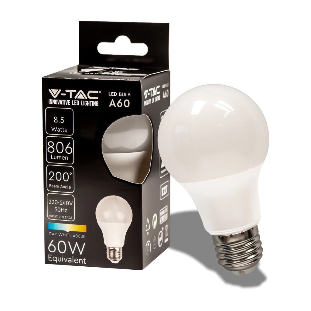 Bulbo LED - 8,5 W E27 A60 Termoplastico 4000K