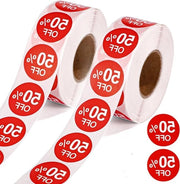 2000 Etichette con 50% Sconto per Negozio e Supermercato