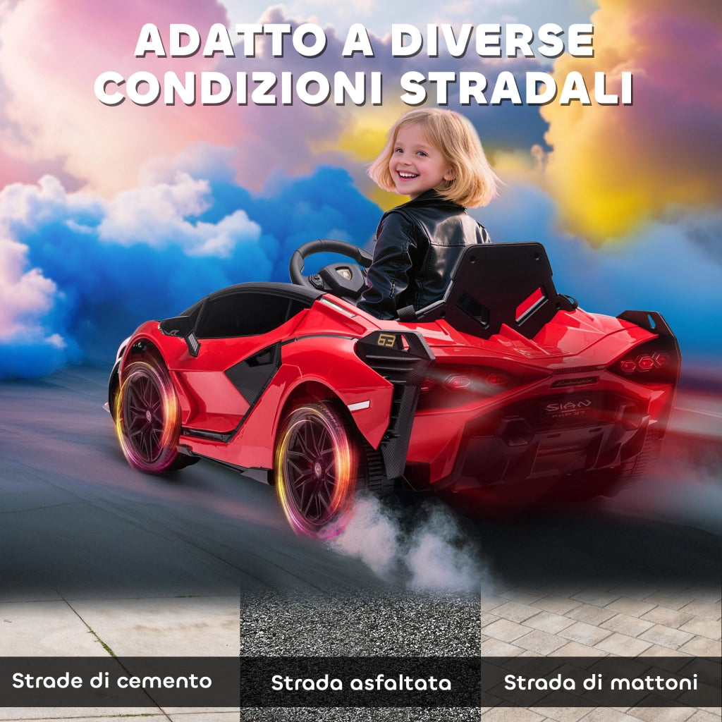 Auto Elettrica Bambini 12V ¨C Minimal ¨C Rosso, Telecomando
