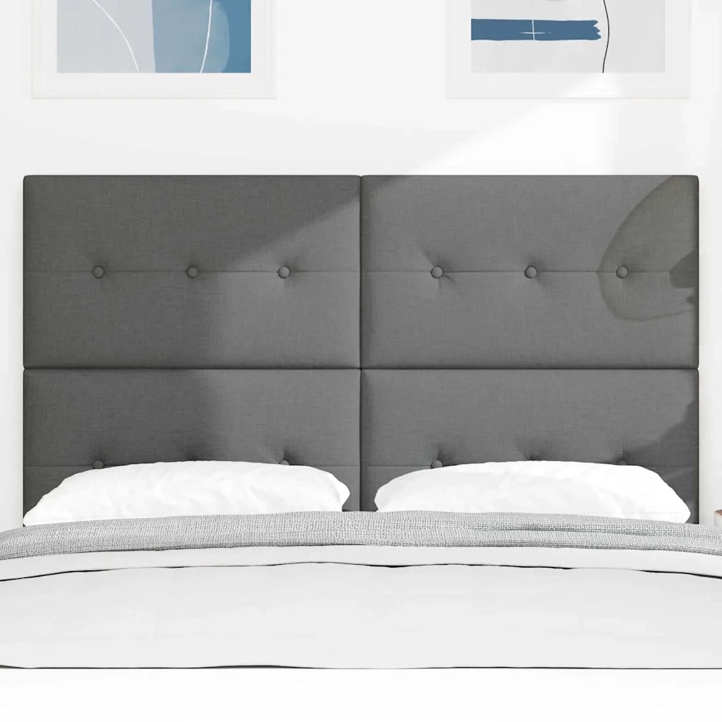 Testiera LED con strisce LED Grigio scuro 144 cm Tessuto 3338424