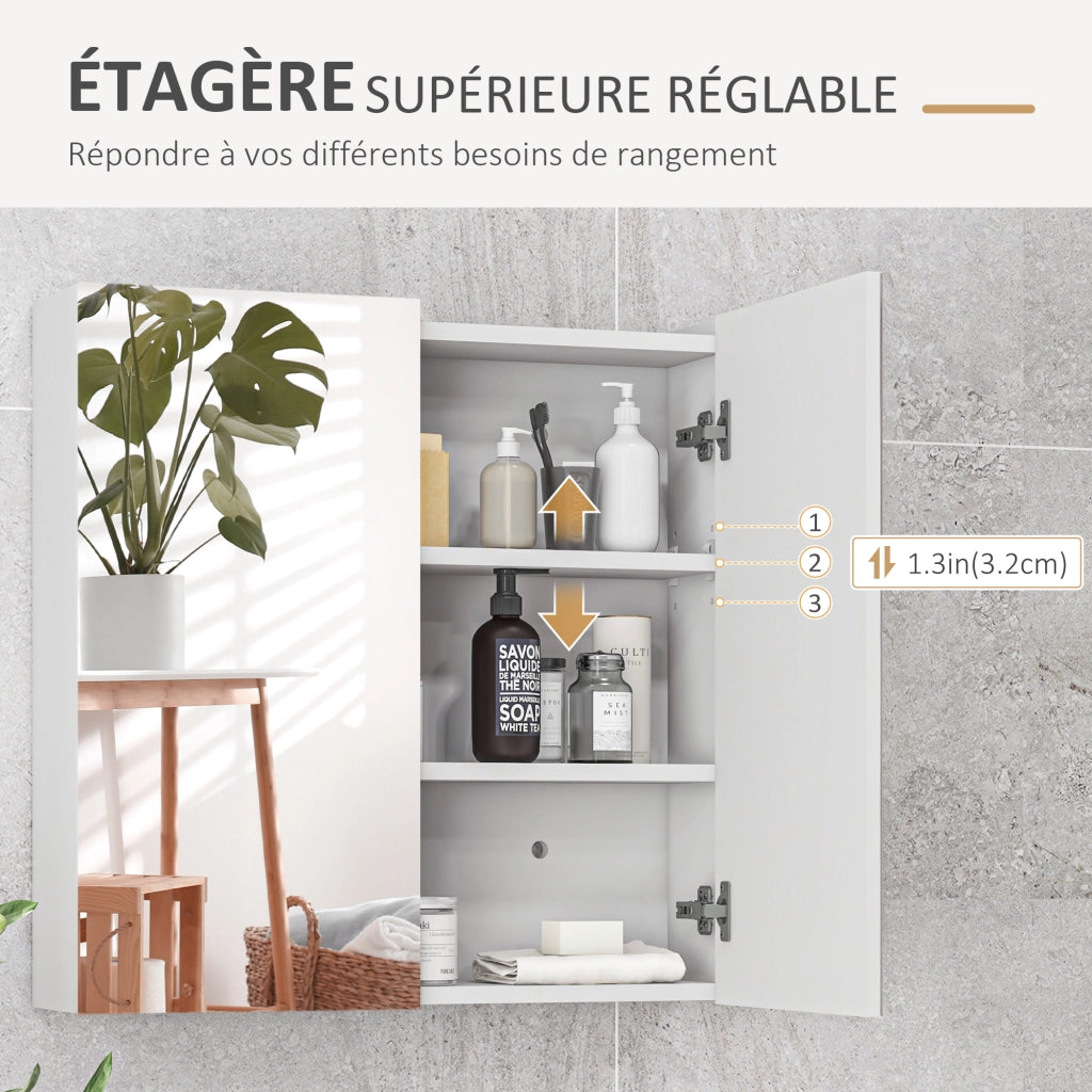 Armadio da bagno con specchio ¨C Minimal ¨C 60x15x60 cm bianco