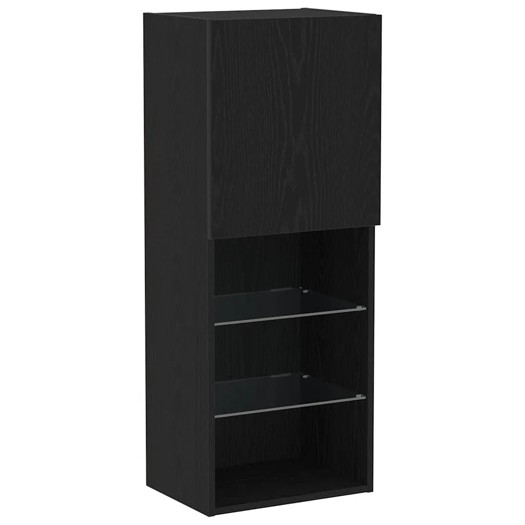Set mobile TV-Credenza per TV Rovere Nero 40,5 x 30 x 102 cm Legno multistrato