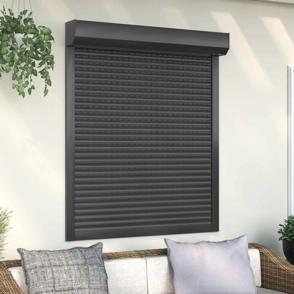 Persiana a rullo Antracite 110 x 130 cm Alluminio e poliuretano 42047069