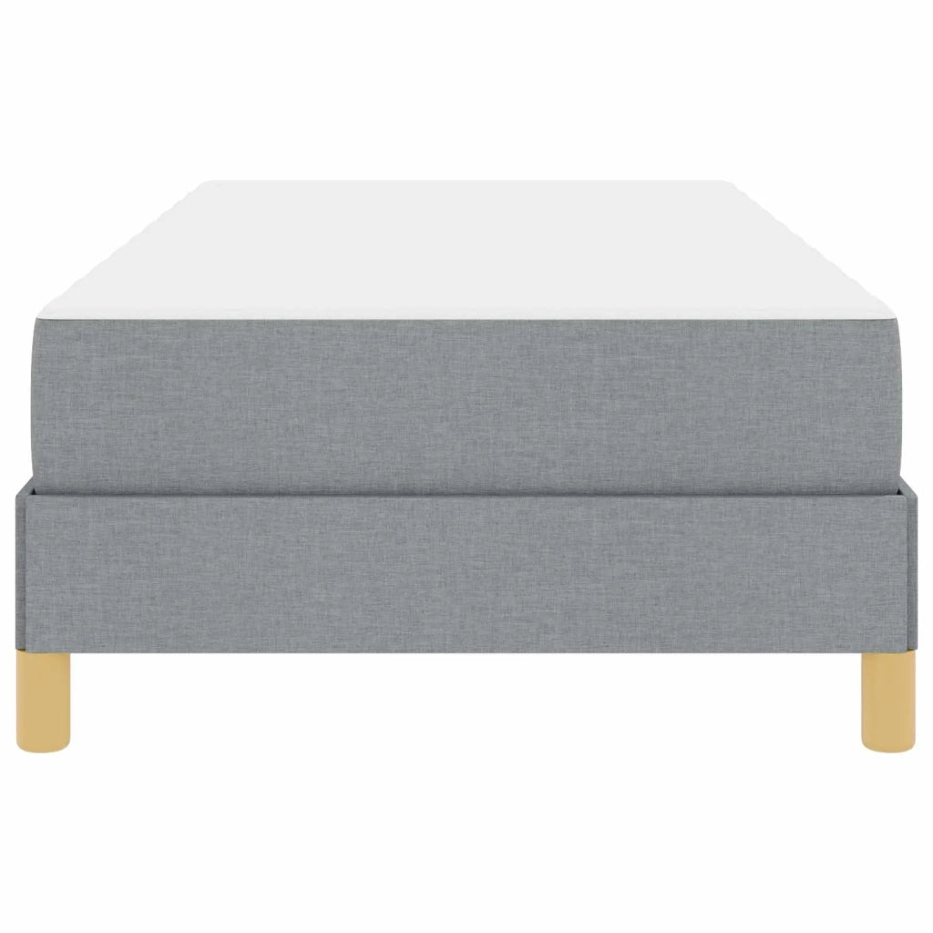 Letto a molle con materasso Grigio chiaro 90 x 190 cm Tessuto