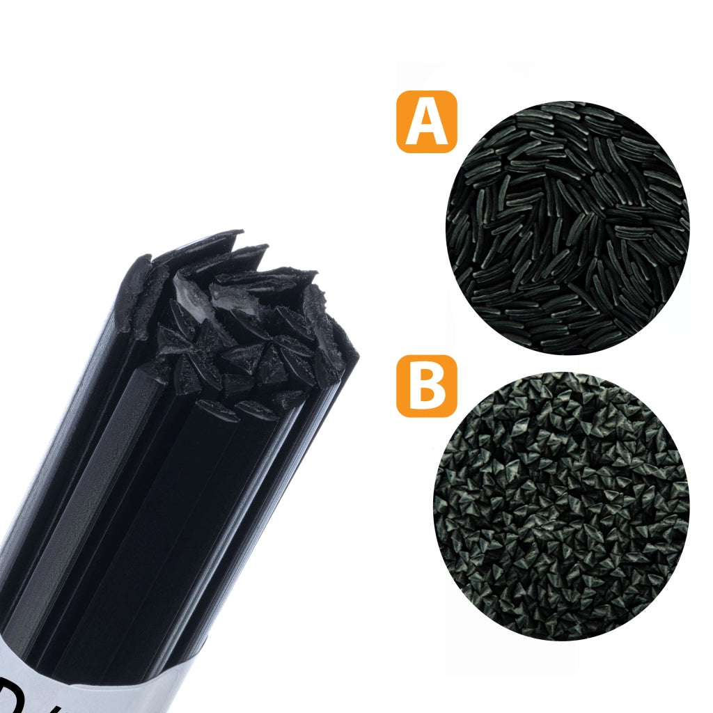Saldatura Plastica PP/PE Rosfix – Granuli Neri 50g | Filo 42cm, Mix Forme | Per Serbatoi e Componenti a Bassa Fusione