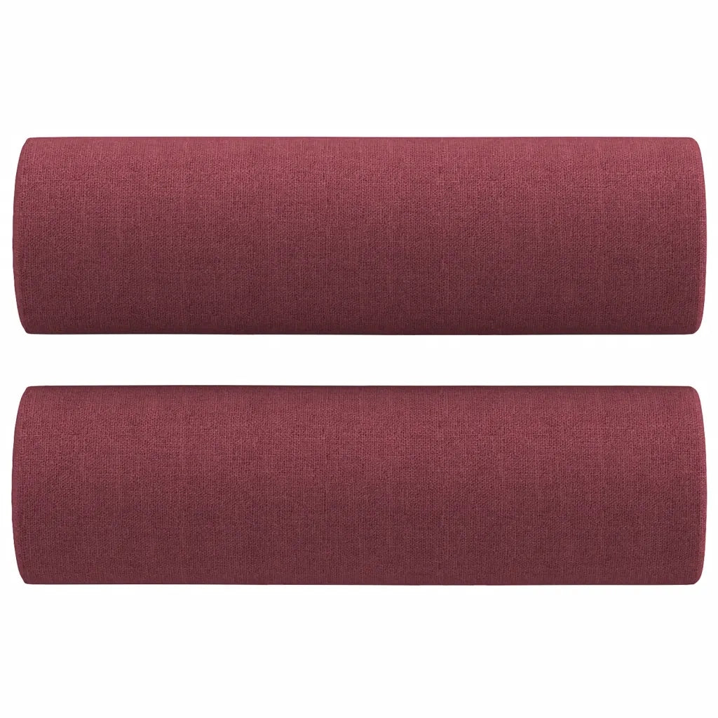 Set di Divani 4 pz con Cuscini Rosso Vino in Tessuto 3201800
