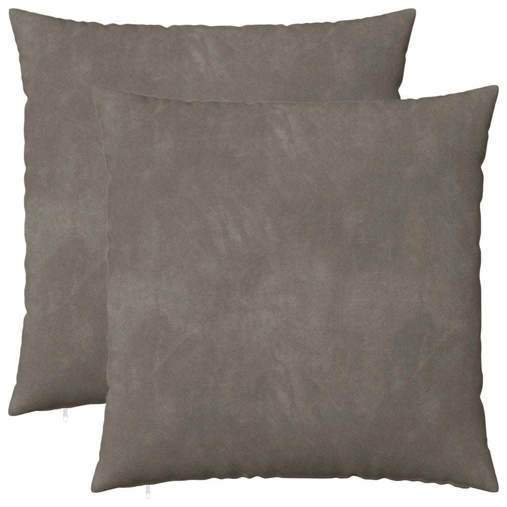 Cuscino con cuscino HEERLEN 2 pz Grigio Chiaro Velluto 928512