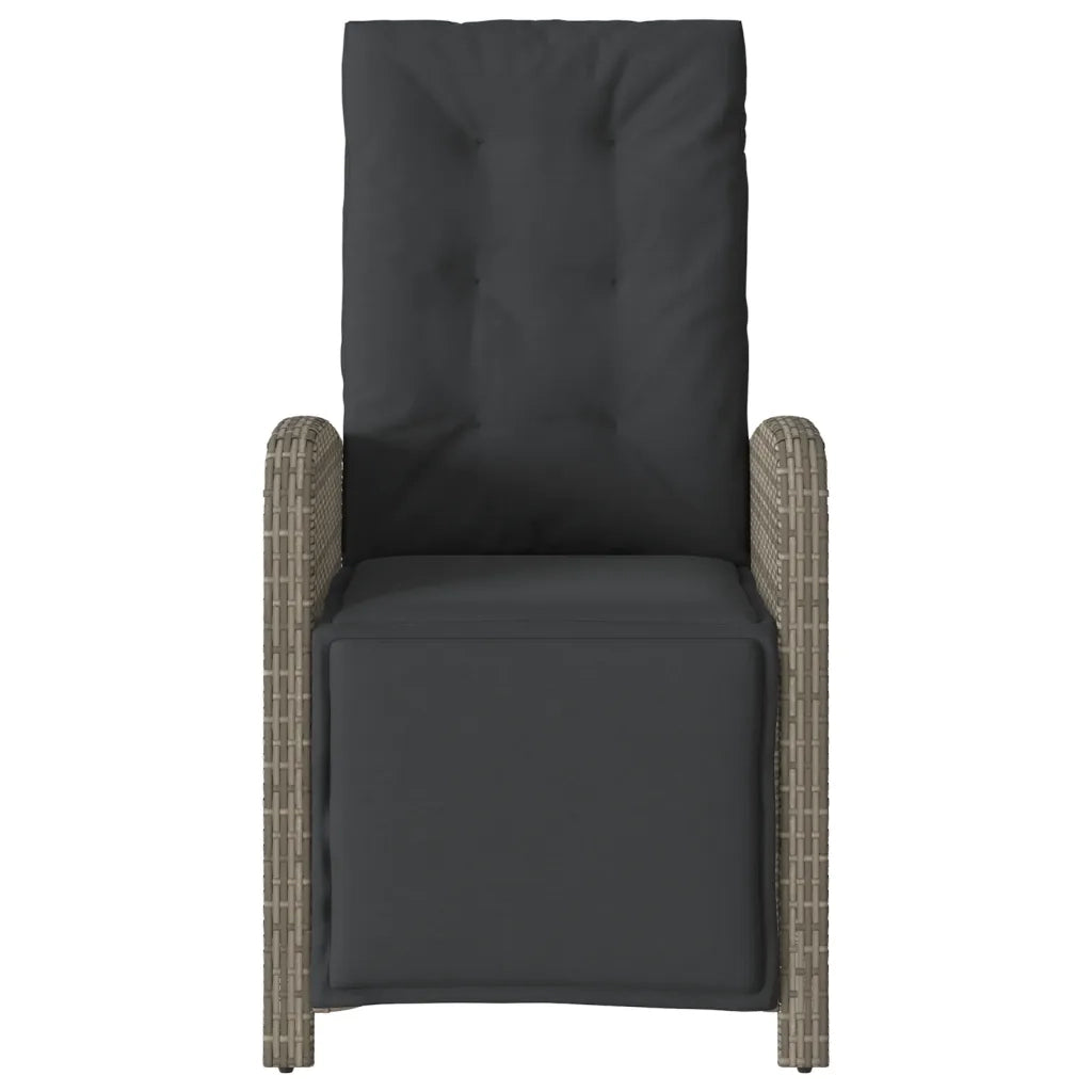 Set da Bistrò 3 pz con Cuscini Grigio in Polyrattan 365203