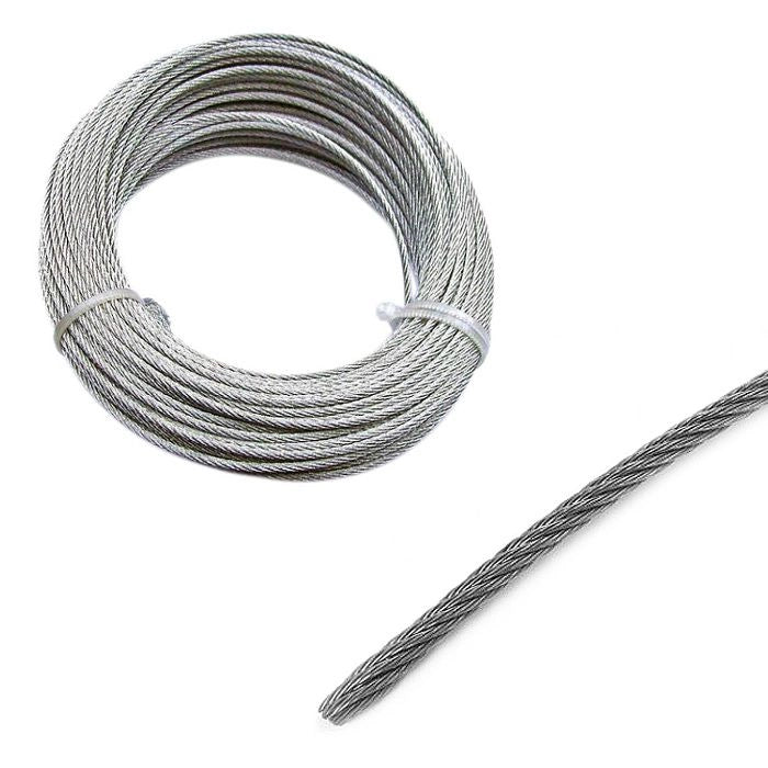 FUNE ACCIAIO INOX Ø 5 mm - rotolo 10 mt