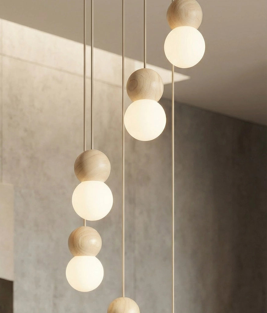 Lampada a sospensione LOOP LED beige bianco Emibig