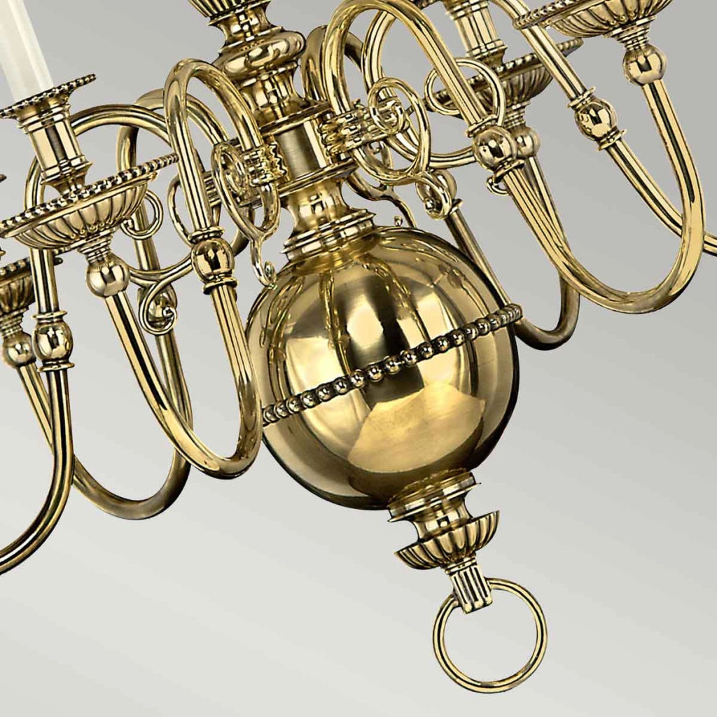 Lampadario Cambridge ottone ossidato 6xE14 Hinkley