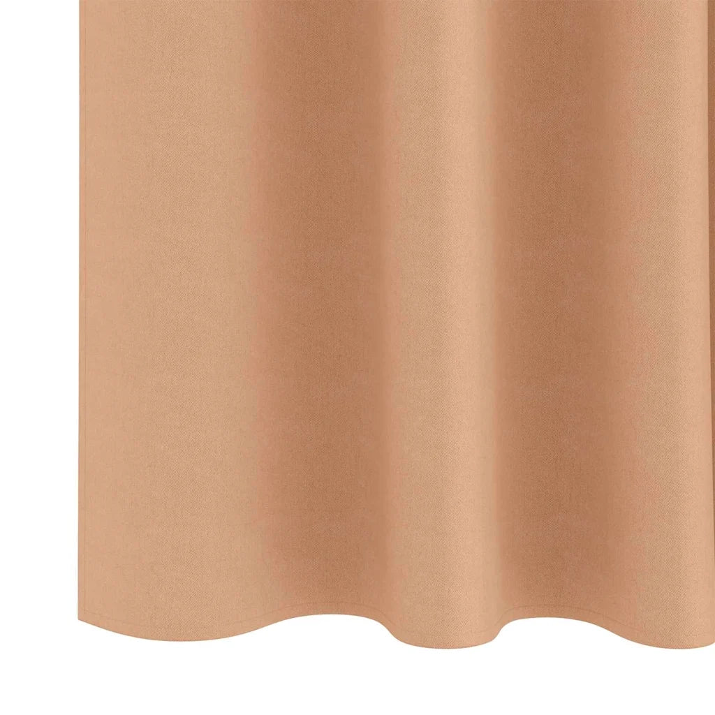 Tende Blackout con Anelli 2 pcs Marrone Chiaro 225 x 140 cm 4107480