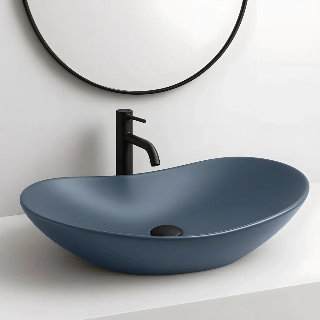 Lavabo Da Appoggio Rea Royal Blueberry Matt