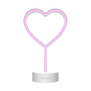 Muitomas Lampada Led Neon Cuore Type-C Rosa