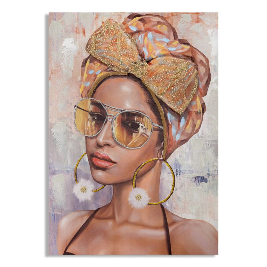 Stampa su Tela Brasile 1, Multicolore, Legno, 70x3x100 cm
